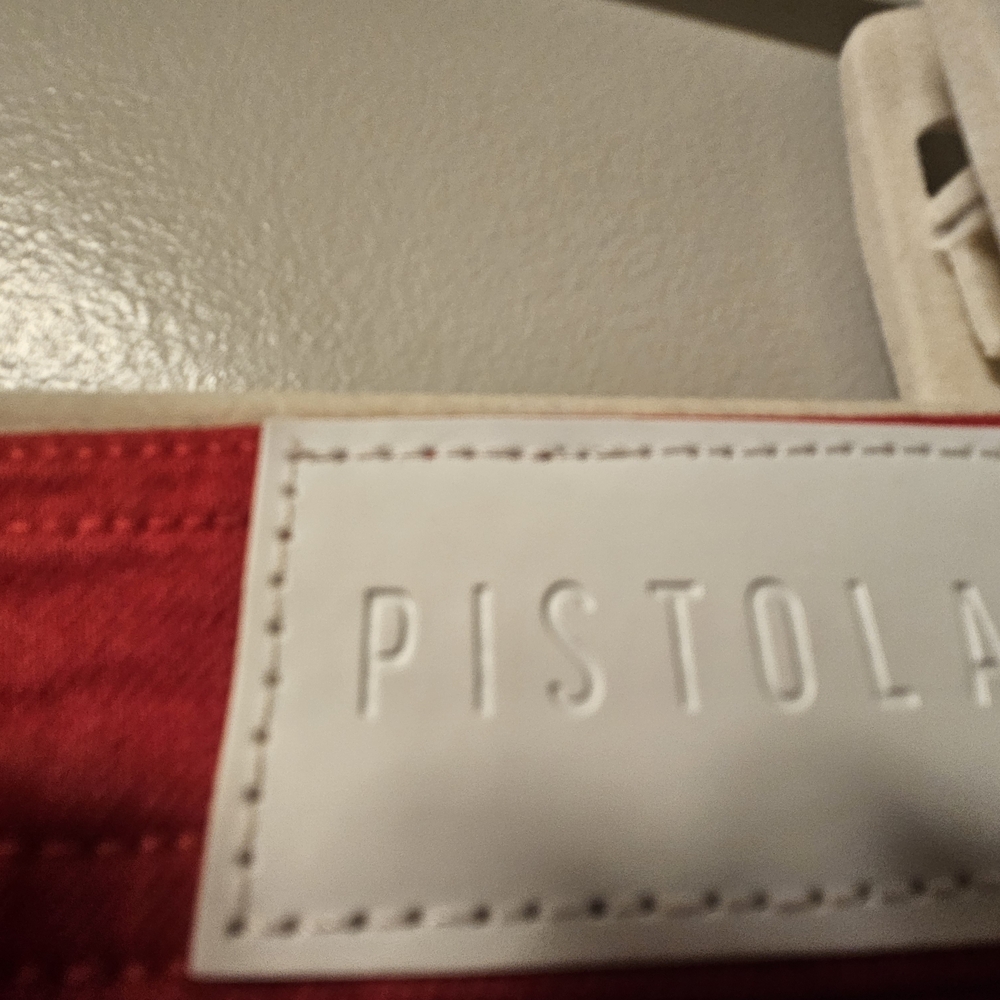 Pistola Flare Red Jeans, Wishlist Lobster Sweater & Evereve Striped Tank - Picture 5 of 9